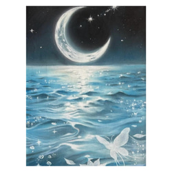 月と星の幻想的なパステル画 原画 絵画 megu 通販 19582400｜Creema