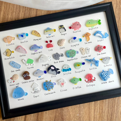 シーグラスアート☆No155 図鑑 ギフト プレゼント 父の日 水族館