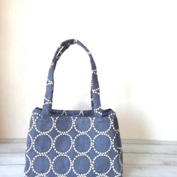 SALE ☆ミナペルホネンforest tile, tambourine のミニバッグ/navy