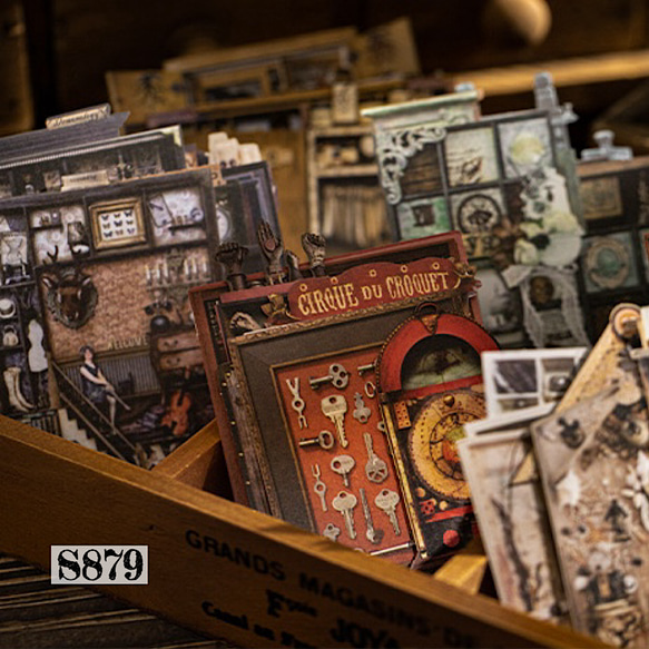 S879コラージュ素材】海外シール ジャンクジャーナル ヴィンテージ