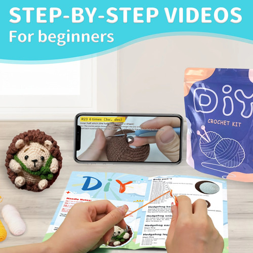 編み物 あみぐるみ ドール 【 Hedgehog / ハリネズミ 】手作り