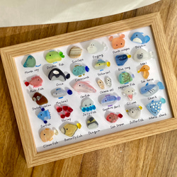 シーグラスアートNo.142☆図鑑 カレンダー 四季 雑貨インテリア