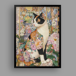 絵画。原画☆キャンバスF10【かわいい猫たちが一緒に香ばしいお風呂に