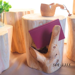 切株ウッドスツール・丸太サイドテーブル・無垢無塗装・オーガニック