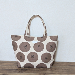 ころりんバッグ 内生地キルティング トートバッグ 北欧花柄 トート