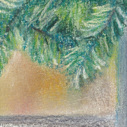 クリスマス 窓のネコ（パステル画 原画） 絵画 にゃんずら 通販