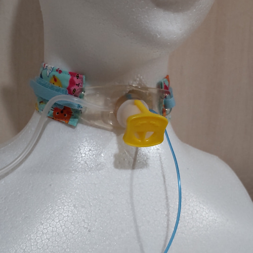 受注制作《ダブルガーゼ》気管切開カニューレホルダー 1本型 3本set