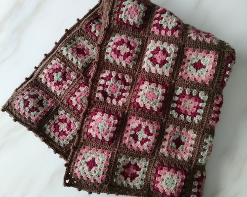 ブランケット*モヘア／グラニースクエア／ひざ掛け その他インテリア