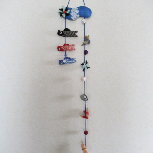 ☆こいのぼりと遊ぶ稚児たちの吊るし飾り☆端午の節句☆ちりめん細工