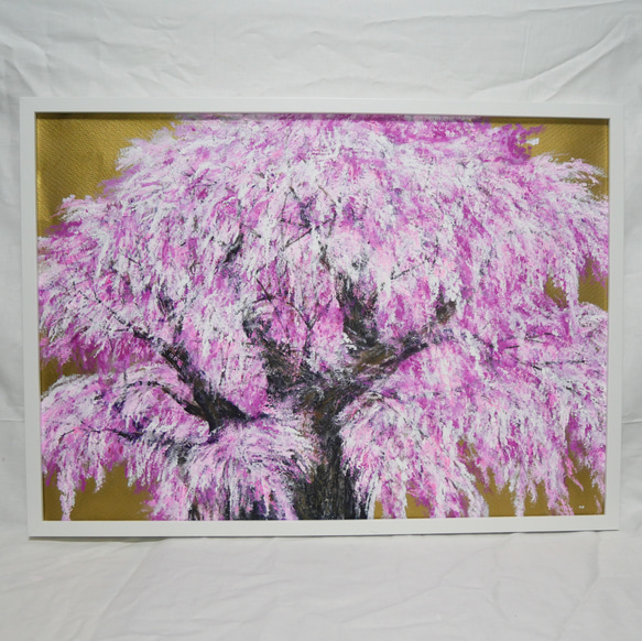 油絵 油彩 油彩画 絵 絵画【桜の大樹】 絵画 HR 通販 7202122