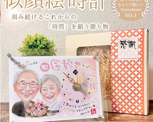 ☆似顔絵 時計 オリジナル オーダー メイド☆還暦祝い 古希祝い 喜寿