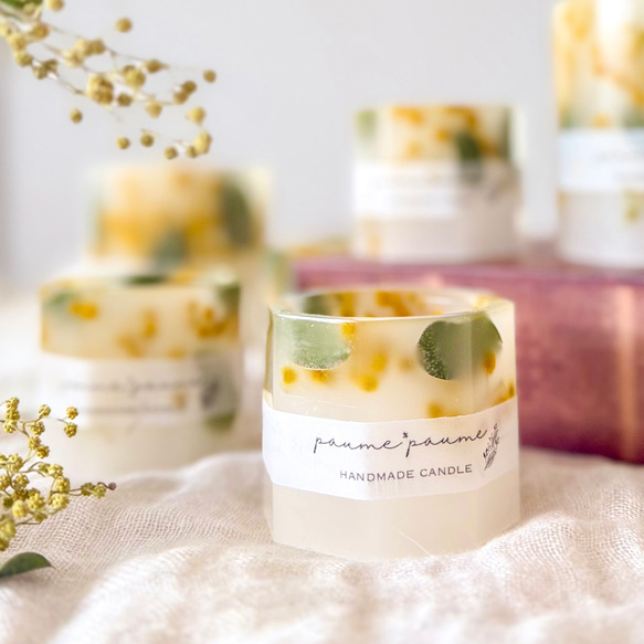 ミニキャンドルホルダー＊ミモザ キャンドル・キャンドルホルダー