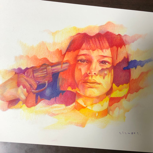 色鉛筆画 似顔絵a4サイズ10000円〜 イラスト LIL'SAKI 通販 8965443