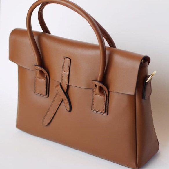 本革 トートバッグ ショルダー ビジネスバッグ レディース ブラウン