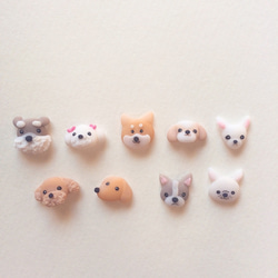 選べる犬種/わんちゃん3Dネイルパーツ ネイルチップ（つけ爪