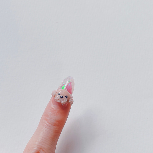 選べる犬種/わんちゃん3Dネイルパーツ ネイルチップ（つけ爪