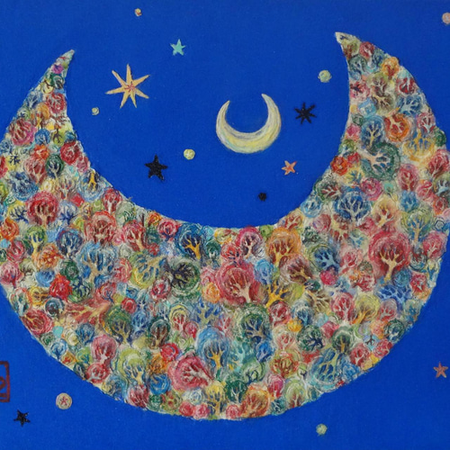 月ニ祈ル-Ⅰ～日本画collection～ 絵画 Kz 通販 283858｜Creema