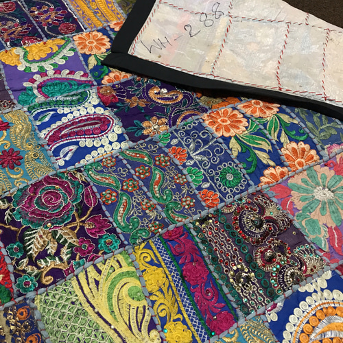 インド刺繍リボン パッチワーク キルト 布 手仕事 カンタ刺し子