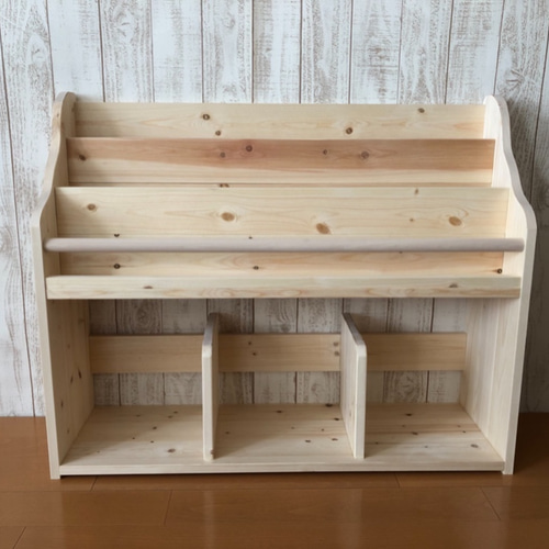 仕切り付き】表紙の見える絵本棚 マガジンラック おもちゃ収納