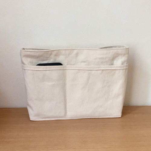 受注生産サイズオーダーOK】シンプル バッグインバッグ 11号帆布 L