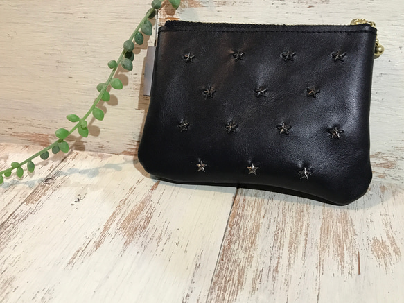 本革ポーチ スタースタッズ ポーチ GIN6SAGA 通販 6865684｜Creema