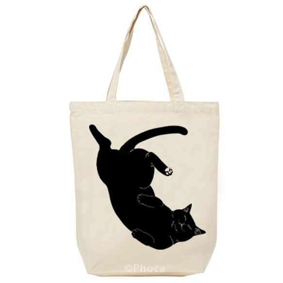にゃんたまトートバッグ 黒猫 トートバッグ Phoca -フォカ- 通販