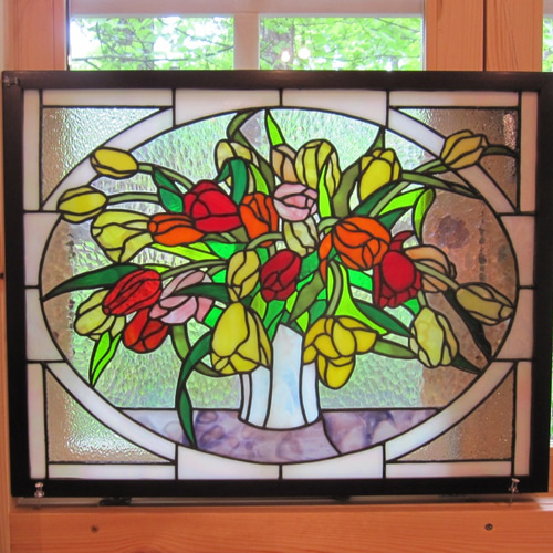 ステンドグラス「チューリップ」 その他インテリア雑貨 betty's glass