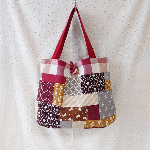北欧風 パッチワーク柄 ＊ ハンドバッグ ハンドバッグ ＊lily＊ 通販