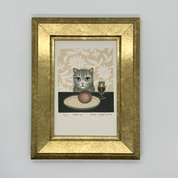 PeachⅡ】リトグラフ4版4色 #版画 #ねこ #シート販売 #インテリア 版画