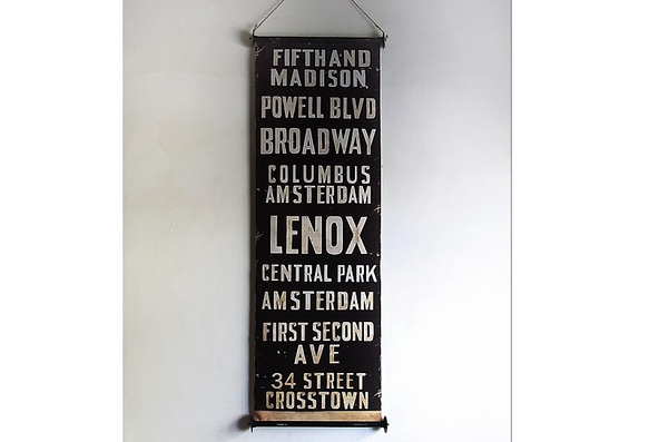 バスロールサイン ニューヨーク ヴィンテージ復刻版 タペストリー