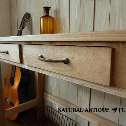 ワークデスク 作業台 長机 引出し4杯 アンティーク テーブル170 机