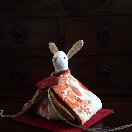 古布でつくったうさぎ雛(雛祭り お雛様 雛人形 ひな人形) その他人形
