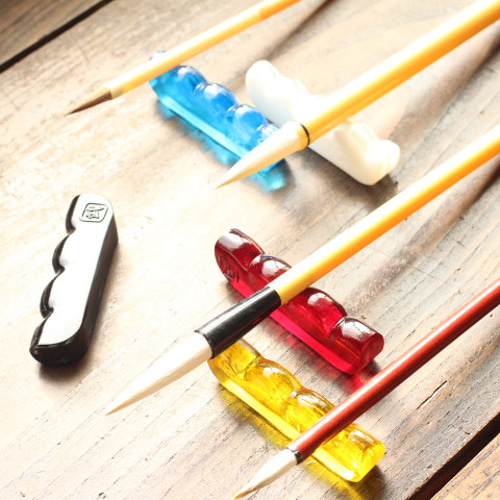 限定品】ガラス製 書道具 筆置き 五種 書道 水硝舎 すいしょうしゃ