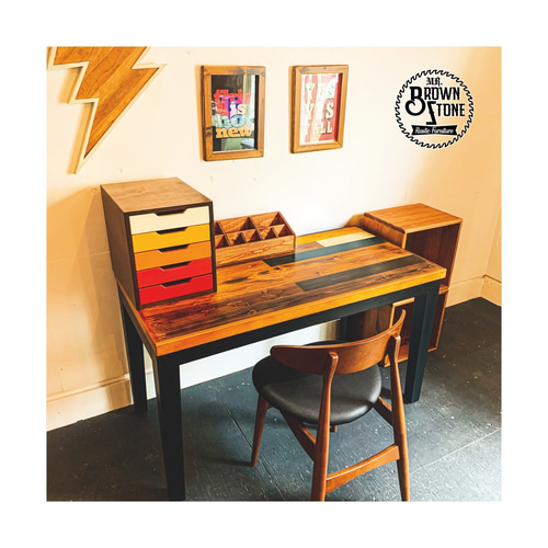 vintageワークデスク ダイニングテーブル サイズオーダー可能