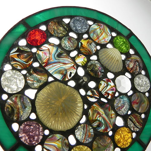 ステンドグラス4枚、古い万華鏡から〜 ヴィンテージ・ステンドグラス