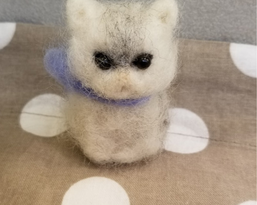 オーダーメイド フェルトぬいぐるみ 見本 猫チンチラシルバー(受注生産
