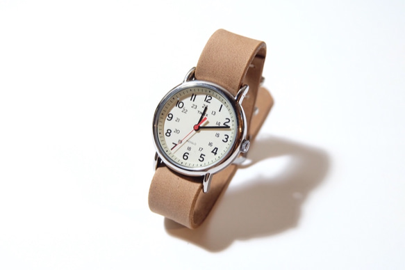 シンプルウォッチ 腕時計 革ベルト ヴィンテージナチュラル TIMEX