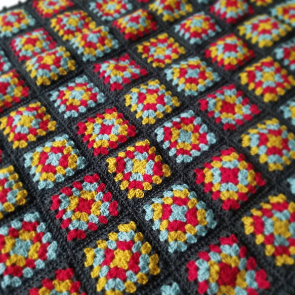 在庫限り】ブランケット*レトロ／グラニースクエア／ひざ掛け その他