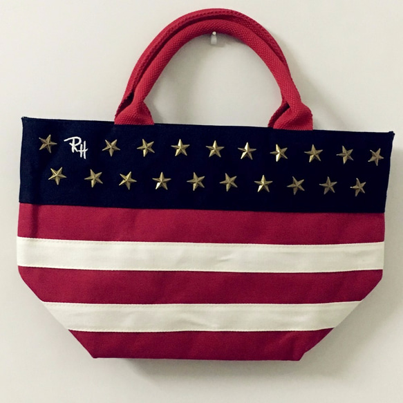 Ron Herman ロンハーマン 星条旗モチーフ スタッズトートバッグレッド