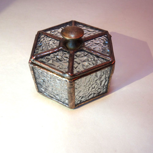 六角形 宝石箱】アンティーク・ガラスケース・ジュエリーケース