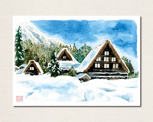 水彩画ポストカード5枚セット〈日本の風景2〉 ポストカード Le moineau