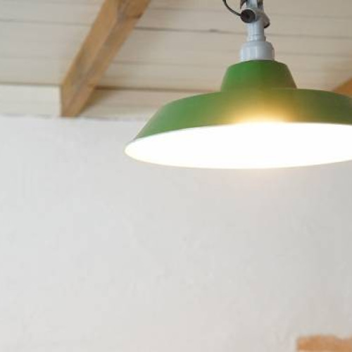 レトロ 琺瑯 ホーロー シェード ランプ デッドストック 工業系 照明