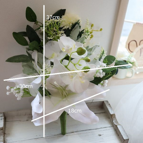 misuzu* 造花 洋風仏花 上質花材 蘭 マム カサブランカ お供え 墓花 お