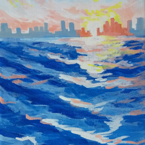 アクリルガッシュの風景画20 絵画 001roadstar 通販 7142124｜Creema