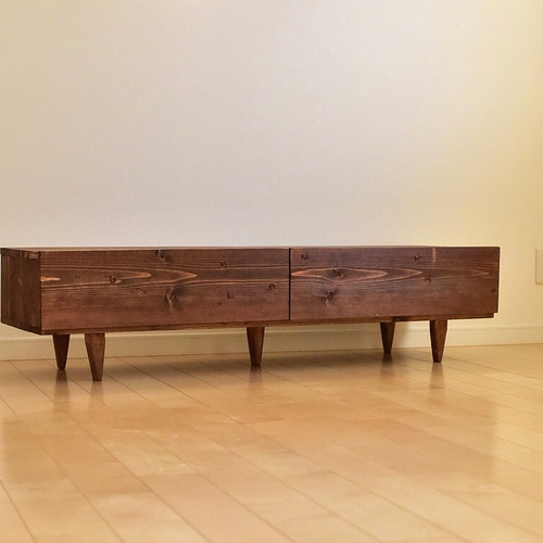 無垢】テレビボード 150㎝ ダークブラウンTVボード 北欧 おしゃれ