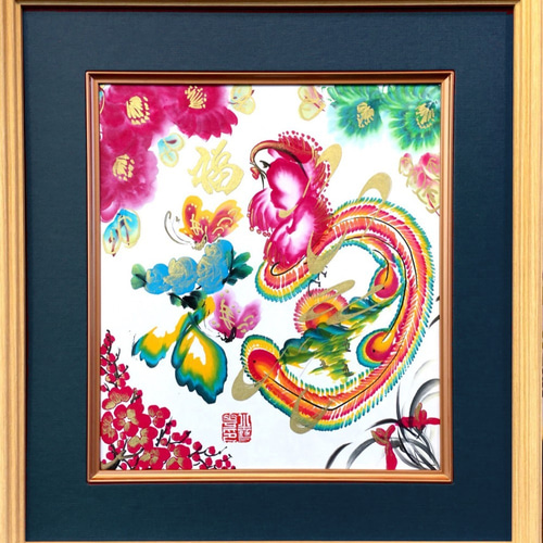 ☆【1文字・額付き】 神戸・南京町中華街の花文字小雪華。 その他