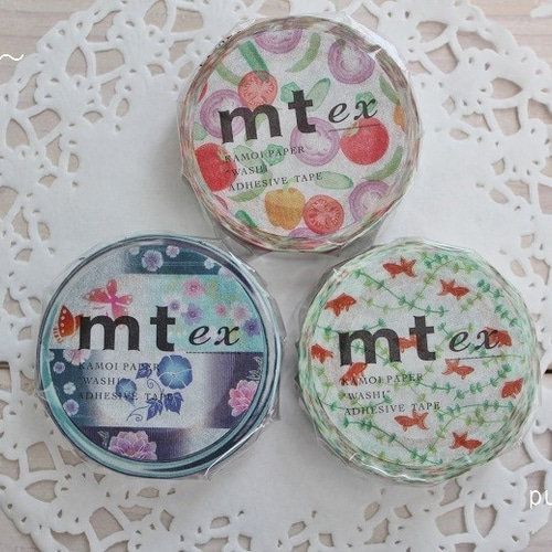 廃盤・mt ex 3本セット 夏柄マスキングテープ マスキングテープ puchi