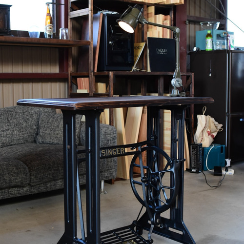 singer 四方枠天板 アンティークミシンテーブル 80cm*45cm サイズ変更