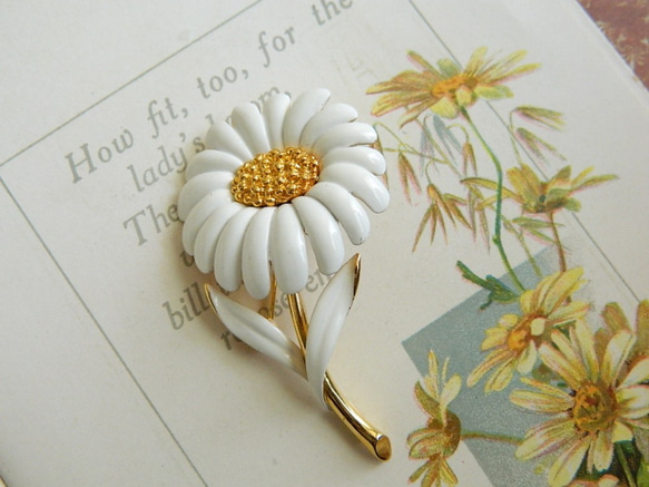 MONET モネ デイジーブローチ USA ヴィンテージ 1960s ブローチ Maple