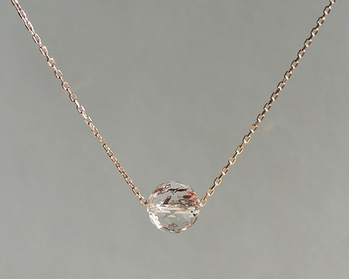 No.1321 レピドクロサイトインクォーツ K10orK18 シンプルネックレス